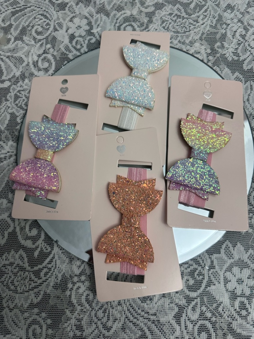 Baby Headbands 👶🎀 4pc Soft Stretch Basic Set Pink & White